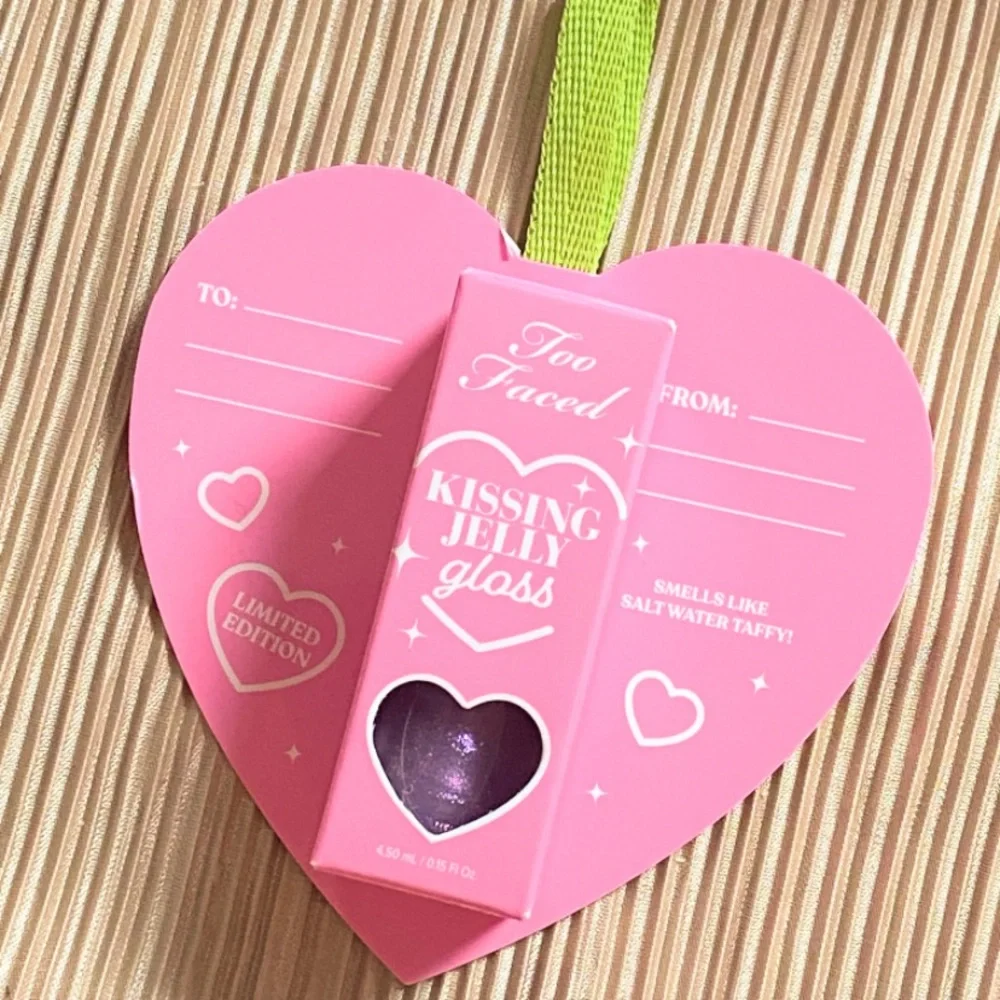 Too Faced SWEET TAFFY Kissing Jelly Gloss Heart Ornament Lip Gloss 4.5ml full sz